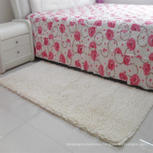 bedside white shaggy plain prayer rug for the living room